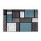 World Rug Gallery Contemporary Modern Boxes Design Soft Area Rug 2' x 3' Blue Gray 106BLUE2X3 - alternate 1
